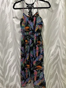 Children’s Place Girls Colorful Bird Print Embroidered Racerback Dress XL-14 - Picture 1 of 4