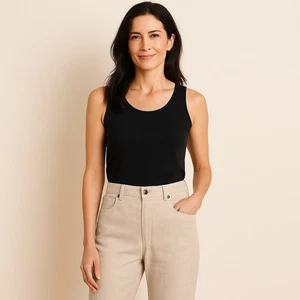 Jones New York Sport Women's Beige Jeans Size 28, 100% Linen High Waist Everyday - Picture 1 of 5