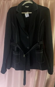 Neu Cato - Damen schwarze einreihige Peacoat Übergangsjacke Gr. XL - Bild 1 von 6
