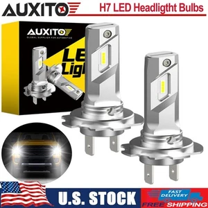AUXITO 2X H7 LED Headlight Bulb Kit High Beam 6500K White Bulbs Bright Lamp 60W - Imagen 1 de 11