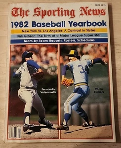 Sporting News 1982 Baseball Yearbook Valenzuela Rollie Fingers - Picture 1 of 10