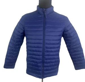 Lands End Puffer Jacket Youth Large (12-14) Blue Primaloft Lightweight - Picture 1 of 13