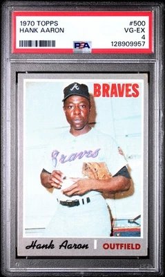 Topps Hank Aaron #500 1970 PSA 4 centrado Foto 1 de 2