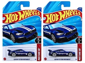 2025 Hot Wheels Mustang 60 5/5 Custom '18 Ford Mustang GT blau 211/250 2 Stück - Bild 1 von 1