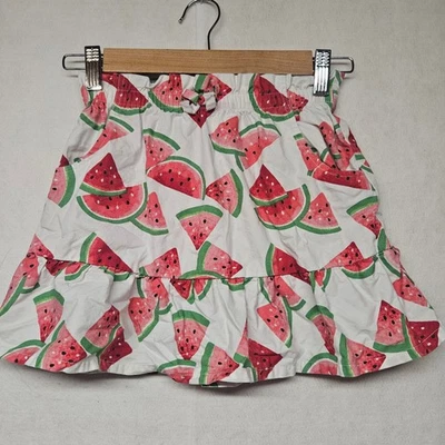 Falda para niña Gymboree blanca y rosa con estampado de sandía Foto 1 de 4