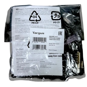 Targus ASP71GLX-S DEFCON Compact Serialized Combo Cable Lock - Schwarz - NEU - Bild 1 von 2