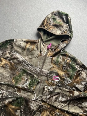 Scentlok Womens L Realtree Camo Wild Heart 1/4 Zip Outdoors Hunting Jacket - Image 1 of 4