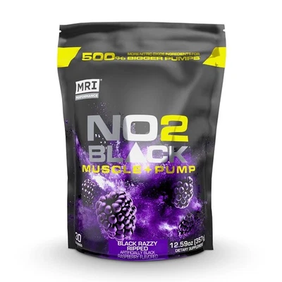 Suplemento de óxido nítrico negro MRI NO2 para bomba, crecimiento muscular, vascularización E... Foto 1 de 4