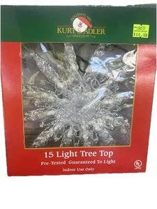 Vintage Kurt Adler 15 Light Tree Topper GORGEOUS! - Picture 1 of 3