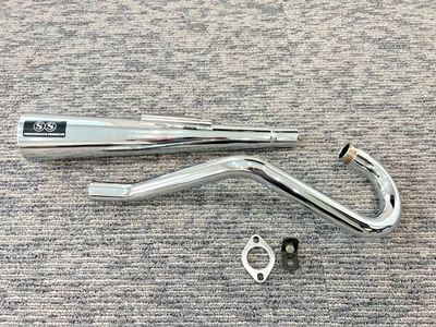 1980-1984 Honda ATC 185 ATC 200 ATC 200S Chrome S&S Exhaust Muffler System - Image 1 of 4