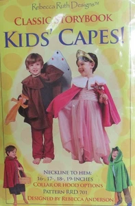Rebecca Ruth Designs RRD701 KIDS' CAPES Storybook Costume Dress Up Pattern UNCUT - Picture 1 of 2