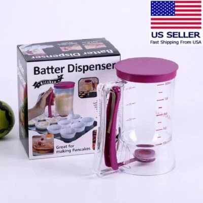 Pancake Batter Dispenser Flour Paste Separator Cupcake Muffin Kitchen Measuring