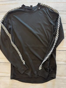 Helly Hansen Activewear Shirt Womens Medium Black Mesh Long Sleeve Tee - Picture 1 of 5
