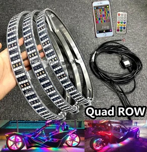 3x 15.5"QUAR ROW Bluetooth+Remote CHASING LED Wheel Lights for Polaris Slingshot - Picture 1 of 11