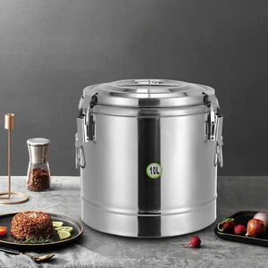 Recipiente térmico de acero inoxidable de 2,64 galones recipiente térmico para mantener el calor alimentos puerto térmico - Imagen 1 de 20