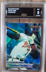 1994 Chipper Jones Bowman's Best #1 Refractor GMA Mint 9 BRAVES HOF