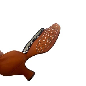 Vintage 1999 Mini High Heel Figurine If The Shoe Fits Rust Rhinestone Pump - Picture 1 of 11