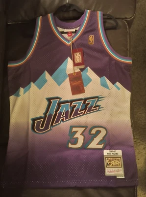 Mitchell & Ness Karl Malone Utah Jazz Swingman Jersey - Purple - L - Brand New - Image 1 of 4
