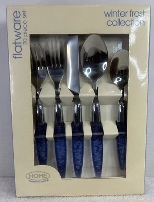 Juego de cubiertos Winter Frost Collection 20 piezas de colección 2001 Target Home for the Holidays Foto 1 de 4
