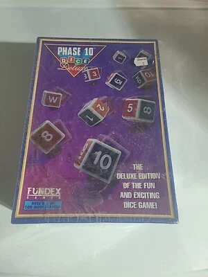 VTG Phase 10 Dice Deluxe Game Fundex Games 1996 1+ Players New Sealed Rare HTF - Image 1 of 4