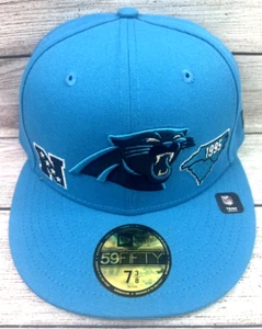 CAROLINA PANTHERS NFL NEW ERA TEAM IDENTITY EXCLUSIVE FITTED 7 3/8 59FIFTY HAT - Picture 1 of 6