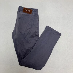 Michael Kors Parker Slim Fit Trousers Blue Cotton Chinos Men's W30 L32 - Picture 1 of 11