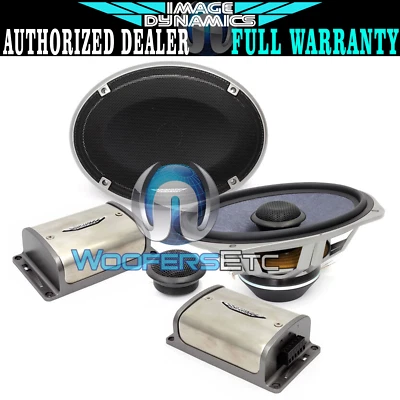 XS-69 IMAGE DYNAMICS 6" x 9" 2-WAY COMPONENT SPEAKERS MIDS TWEETERS CROSSOVERS - Image 1 of 4