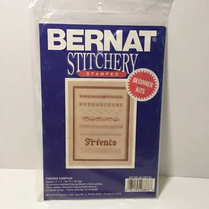 Friends Sampler Embroidery Kit Bernat 5" x 7" - Picture 1 of 4