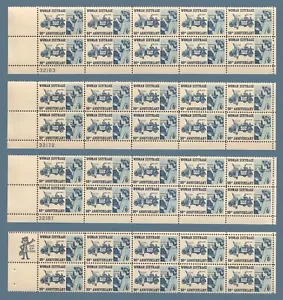US # 1406 Women Suffrage 50th Anniversary JUMBO MNH Plate ZIP Blocks (40 Stamps) - Picture 1 of 1