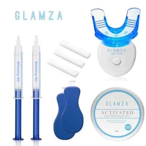 Glamza Ultimate Teeth Whitening Kit - Inc Tray, x2 10ml Gels, Strips & Charcoal - Picture 1 of 2