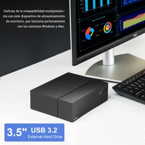 8TB USB3.2 Desktop Externe Festplatte 3.5 zoll HDD,für TV Aufnahmen PC Speicher - Bild 1 von 12