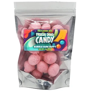 Freeze Dried Candy Bubble Gum Taffy Variety Pack Crunchy Pink Space Treats, 2 oz - Picture 1 of 8