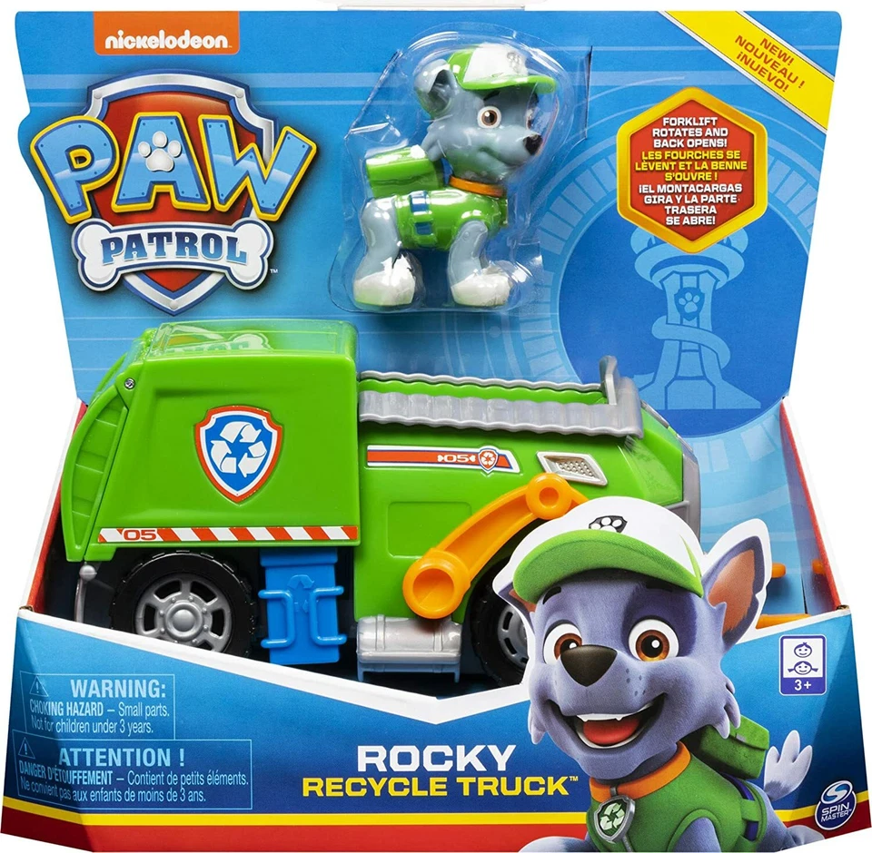 Paw Patrol - camion per la raccolta di rifiuti riciclabili di Rocky, Spin Master - Immagine 1 di 1