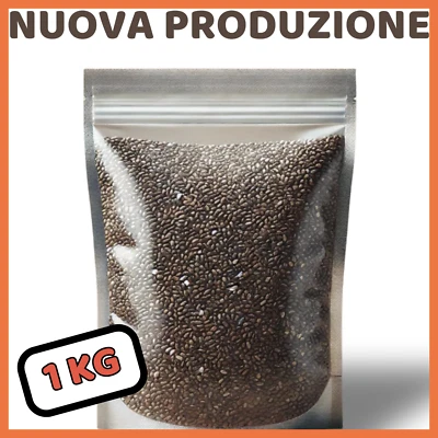 GUSTI D'APRILE 1KG Semi Di Chia NUOVA PRODUZIONE Naturale Benefico Busta Risparmio Salva Aroma