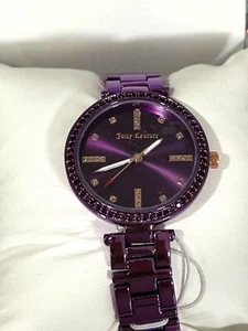 Juicy Couture Black Label Metallic Purple Stainless Quartz Watch Logo New Unisex - Picture 1 of 7