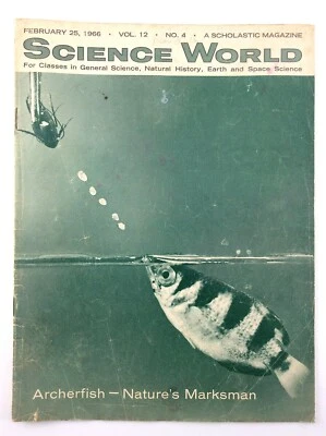 Vintage Science World February 25 1966 Scholastic Magazine Archerfish Q054 Foto 1 de 4