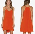 Sanctuary NWOT Spring Fling Red Orange Pin Tuck Swing Dress Large Women’s