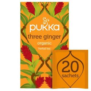 Pukka Herbs Three Ginger Organic Herbal Tea - 20 Teabags (Pack of 4)