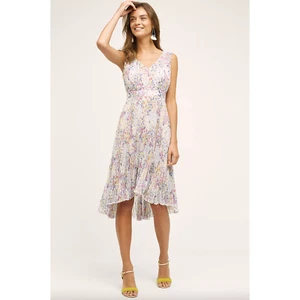 Neu mit Etikett Anthropologie Plenty Tracy Reese Evanthe geblümtes plissiertes ärmelloses Kleid - Bild 1 von 20