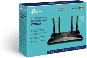 TP-Link Next-Gen Dual-band WiFi 6 Wireless Router, AX1500 Mbps Gigabit VPN Route - Picture 1 of 6