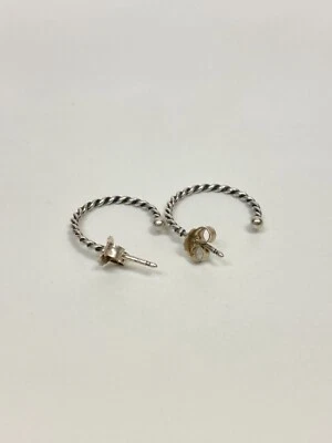 Pandora Compose Earring Collection Small Hoops Sterling Silver - Image 1 of 4