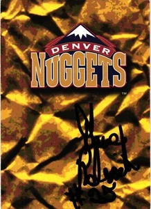 Dave Robisch Signed 1995 Skybox NBA Basketball #397 Nuggets Checklist - Picture 1 of 2