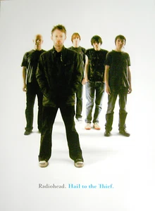 RADIOHEAD Hail To The Theif 2003 promo POSTER Thom Yorke 18in x 24in -- 2-sided - Picture 1 of 2