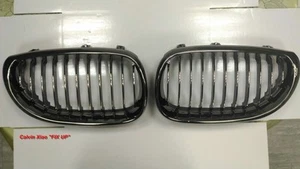 MIT CHROMED PIANO RED FRONT KIDNEY GRILLE BMW E60 5 SERIES 2003-2010 - Picture 1 of 11