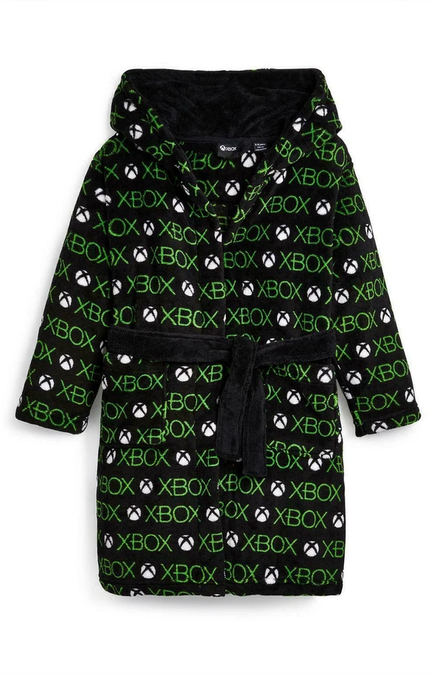 Xbox Kids Official Hooded Bathrobe | Boys Soft Gaming Dressing Gown - Image 1 of 4