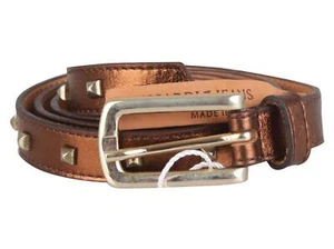 Trussardi Jeans donna pelle borchie cintura women's belt taglia 90 35" bronzo - Foto 1 di 2