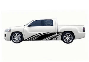 Distorted Stripe Graphics Sticker For Chevy Colorado Dodge Ram Side Decal Vinyl - Picture 1 of 5