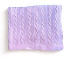 Oliver & Adelaide Pink Cable Knit Baby Girl Blanket, Lovey, Cotton, USA 41X27