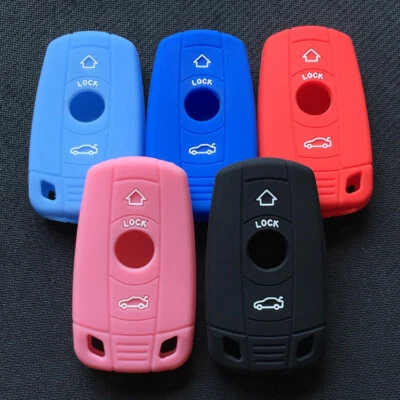 Fit BMW 3 5 Series 3 Button Remote Smart Key Fob Silicone Skin Case Cover  - Image 1 of 4
