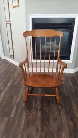 Vintage Nichols & Stone Mahogany All American Rocking Chair Cover